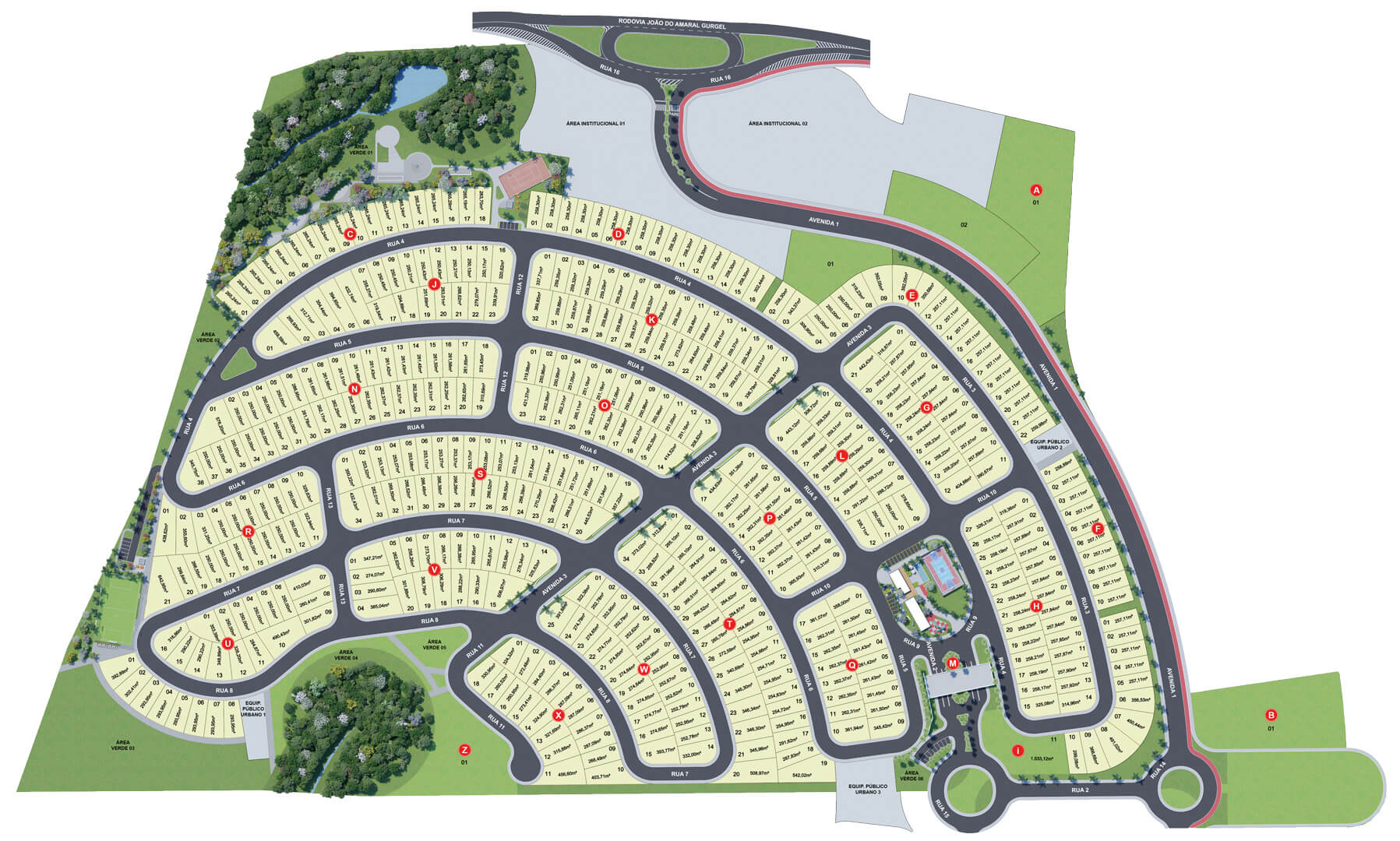 mapa de lotes petra condominios