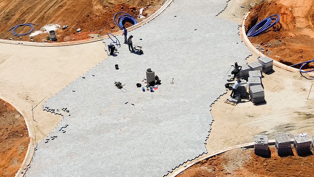 Instalação de blocos ruas internas